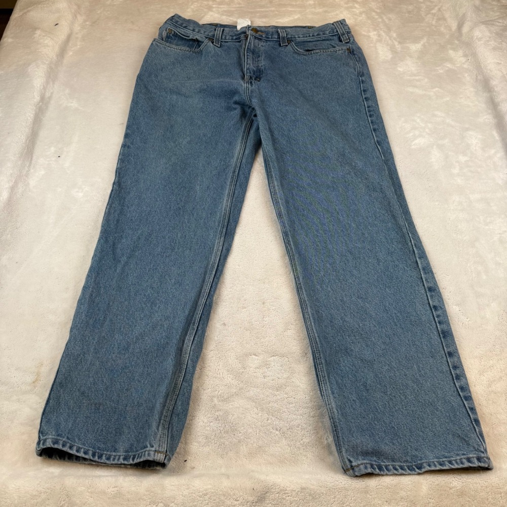 Carhartt B460LVB‎ Relaxed Fit Light Wash Denim Jeans Mens 38x32